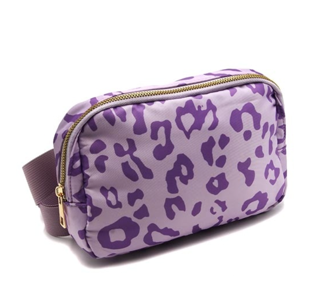 Purple Leopard "Dupe" Belt Bag