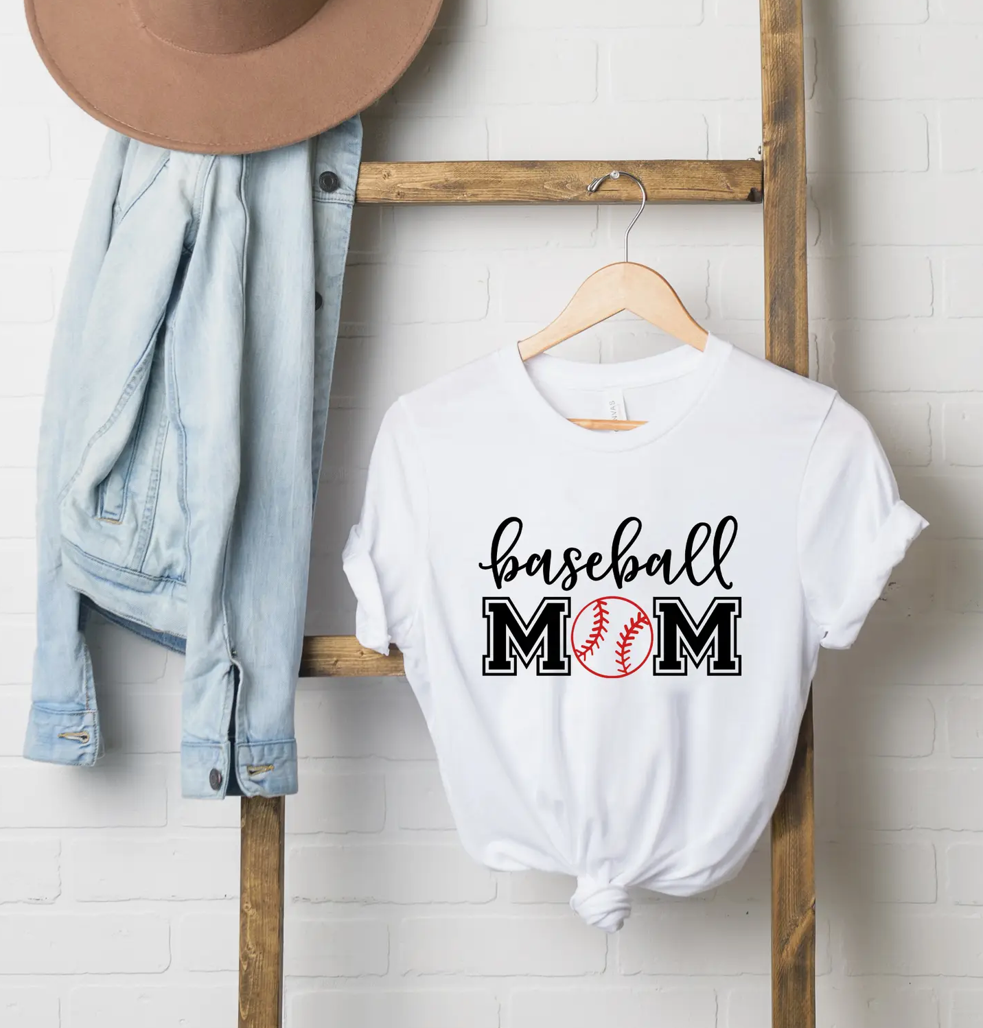 Baseball Mom With Ball Graphic Tee