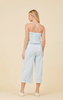 Soft Blue w/ Mixed Stripes Textured Jumpsuit