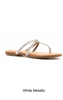 CORKYS Swimsuit Sandals - White Metallic