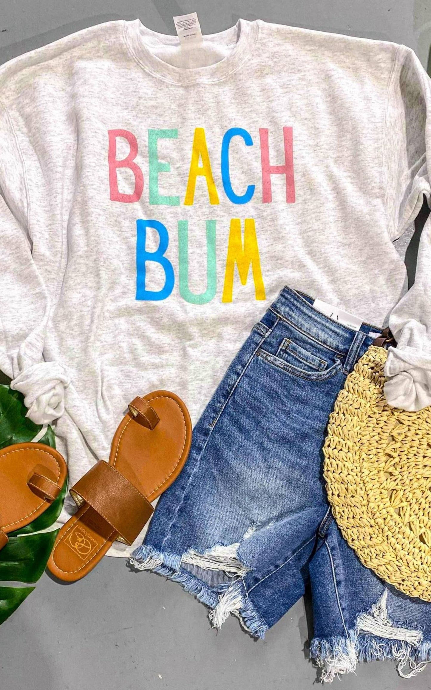 Rainbow Beach Bum Sweatshirt - BAD HABIT BOUTIQUE 