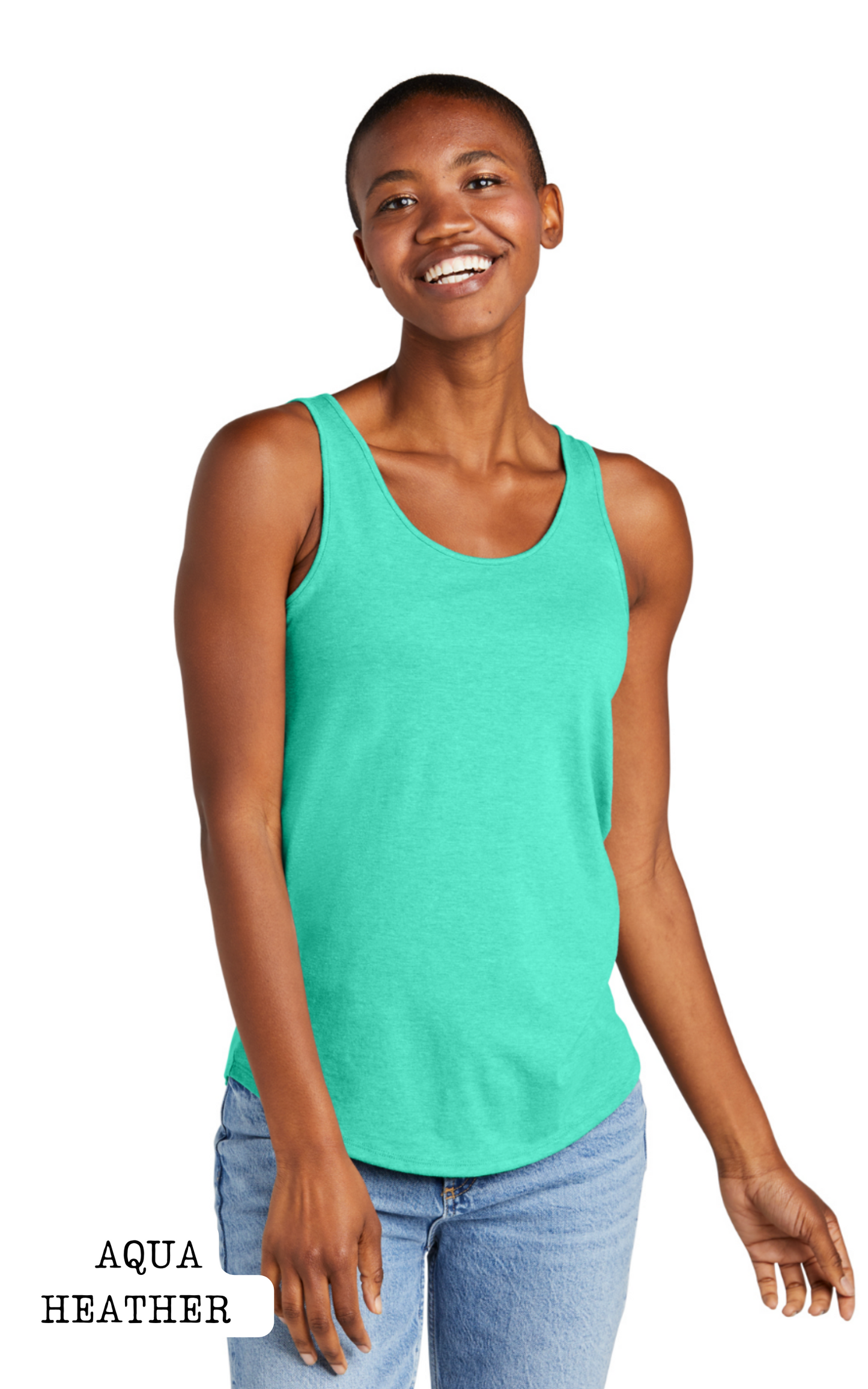 Aqua Heather Women’s Perfect Tri® Relaxed Tank