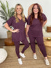 eggplant loungewear set 