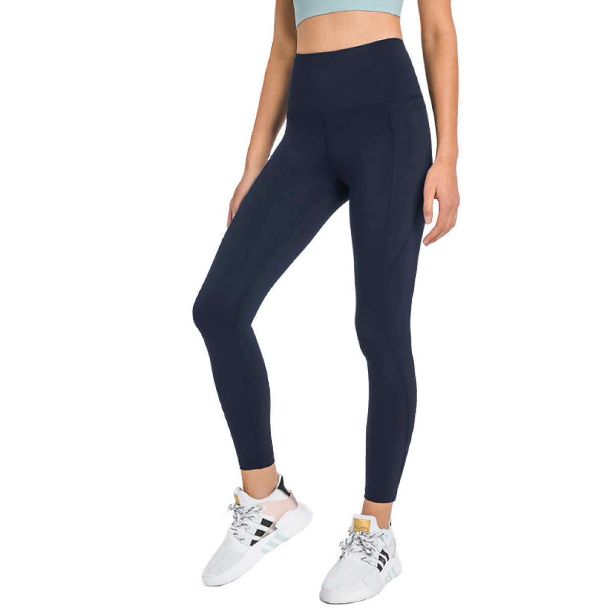 Solid Color High Waist Elastic Leggings