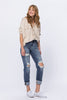 Judy Blue Full Size Mid-Rise Bleach Splash Boyfriend Jeans