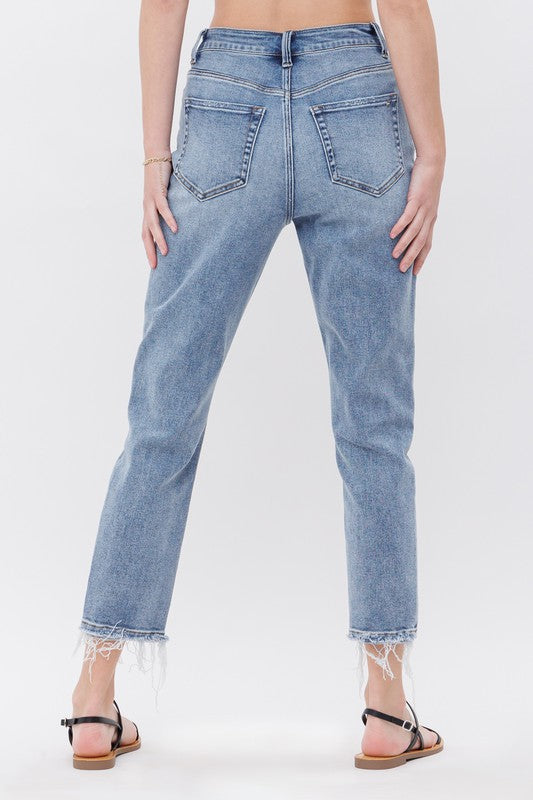 STRETCH SUPER HIGH RISE MOM JEAN