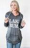 Lake Bum Hoodie | Charcoal - BAD HABIT BOUTIQUE 