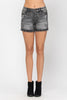 Judy Blue Mid-Rise Fray Hem Cut-Off Denim Shorts