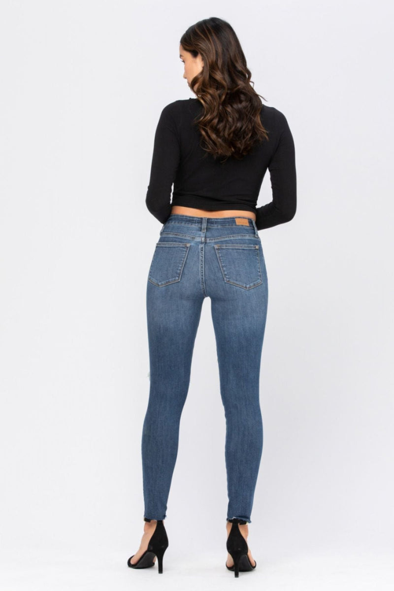 Judy Blue High Waist Tummy Control Dark Wash Skinny Jeans – Sun