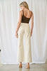 SUPER HIGH WIDE LEG CRISS CROSS WAISTBAND SLIT - MICA | DALLAS LIVE