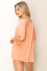 AT REST OVERSIZED SHORT SLEEVE TOP - Final Sale