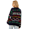 Loose Christmas Theme Crew Neck Sequin Sweater