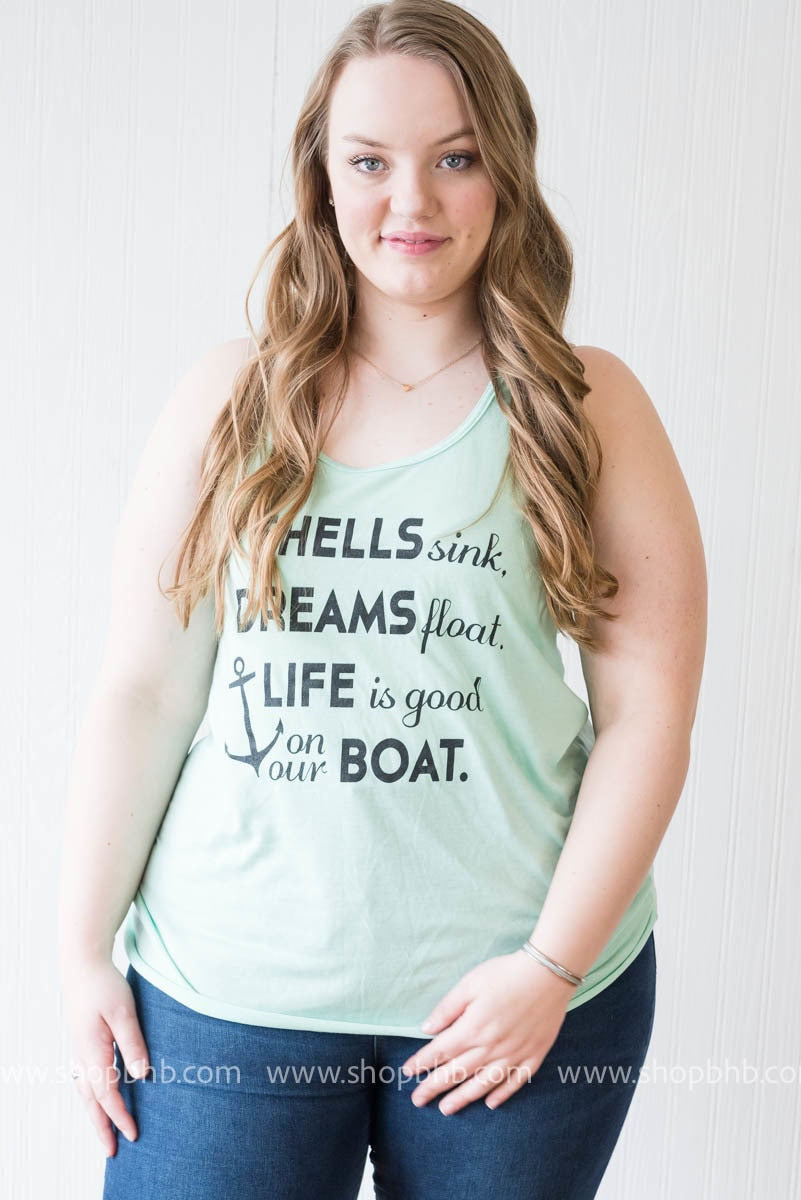 Seashell Dreams Tank - BAD HABIT BOUTIQUE 