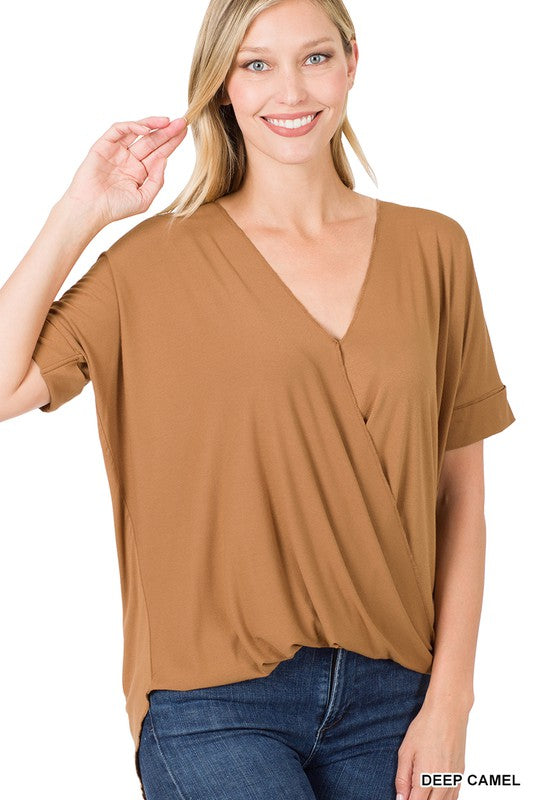 Wrap Front Rayon Blouse - Final Sale