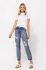 Judy Blue Mid-Rise Destroyed Boyfriend Jeans