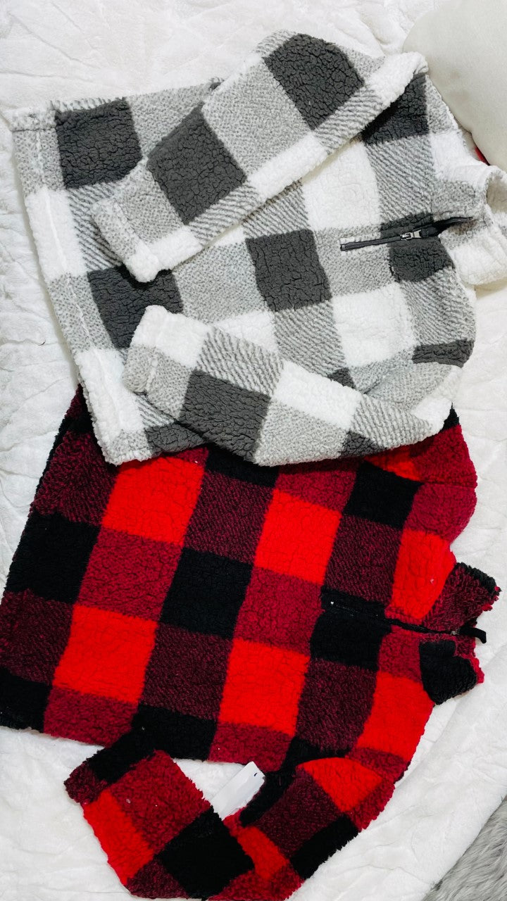 Buffalp Plaid Sherpa Kids