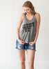 Giddy Up Tank - grey - BAD HABIT BOUTIQUE 