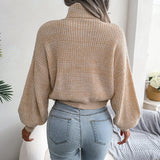 cropped turtleneck sweater