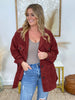 burgundy oversized shacket 