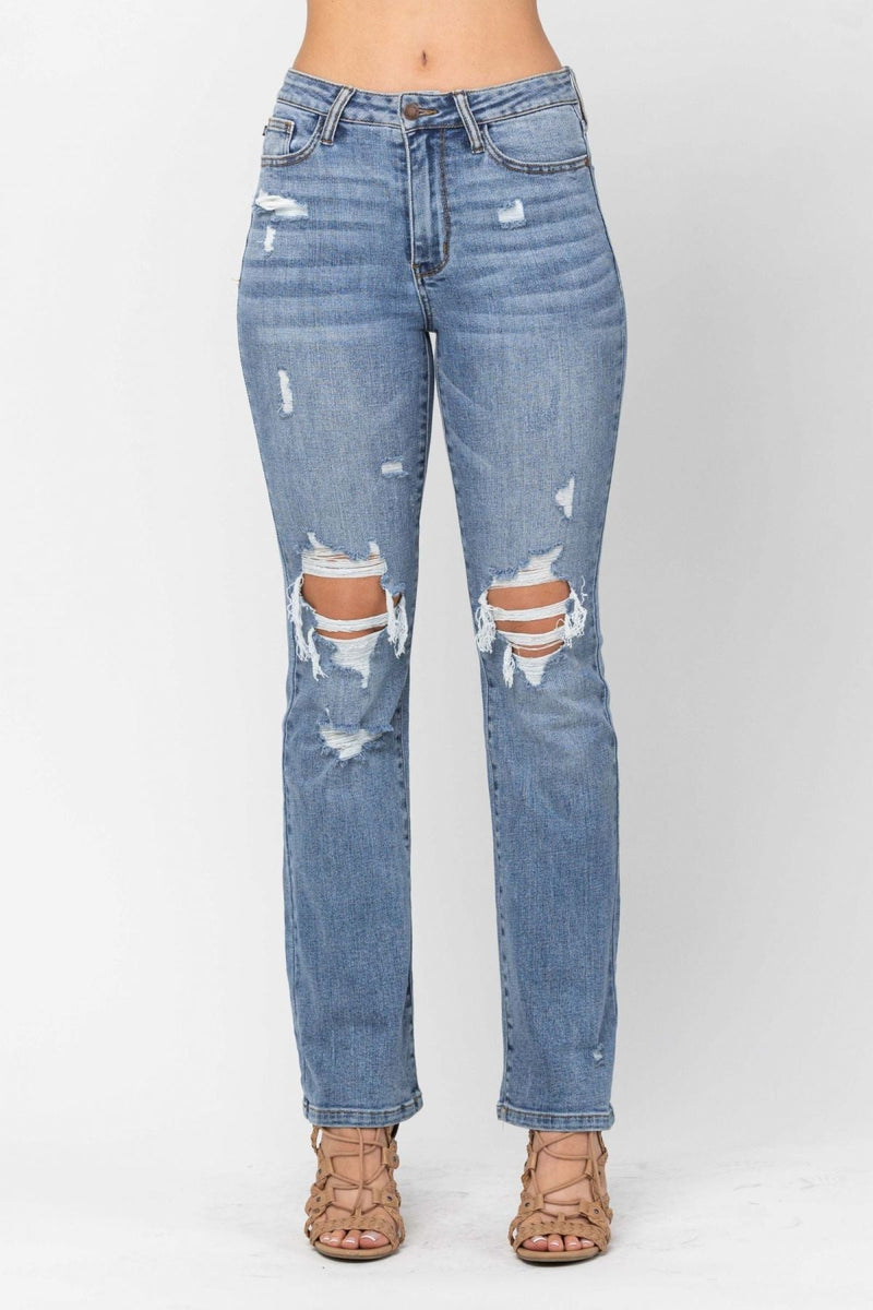 Judy Blue High Waist STONE Destroyed Bootcut