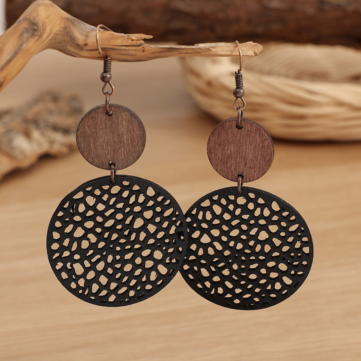 Bohemian Hollow Out Round-Shaped Dangle Earrings