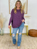 Zenana Brushed Melange Hacci Dolman Long Sleeve Oversized Sweater