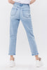 STRETCH SUPER HIGH RISE MOM JEAN - Mica - Final Sale