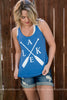 Lake Paddle Tank Top - Blue - BAD HABIT BOUTIQUE 