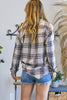 Beige Plaid Flannel Top - Final Sale