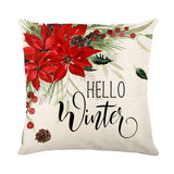 Christmas Plaid Flower Letter Print Pillowcases Without Filler