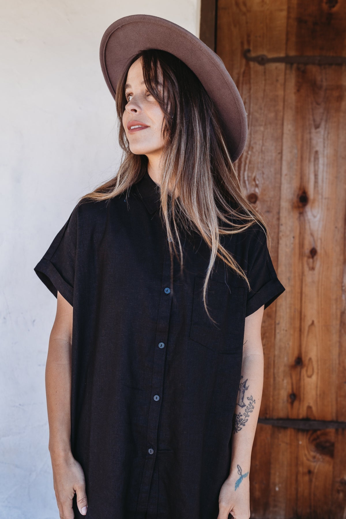 Black Linen top 