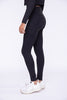 Melange High-Waist Leggings with Swoop Seams - Mono B - Final Sale