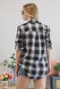 Black & White Plaid Flannel Top