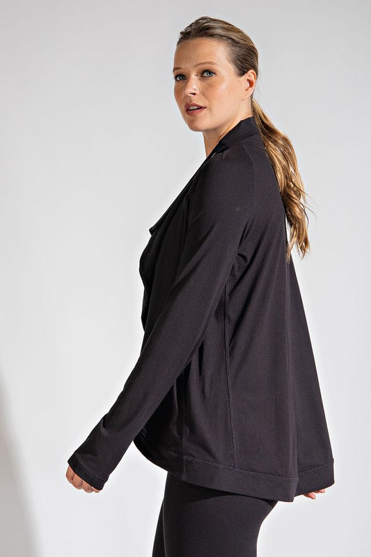 ASYMMETRIC JACKET WITH COWL NECK  | RAE MODE - Final Sale