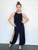 black jumpsuit