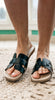 black slide sandal