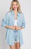 Light Denim Button Down Woven Top