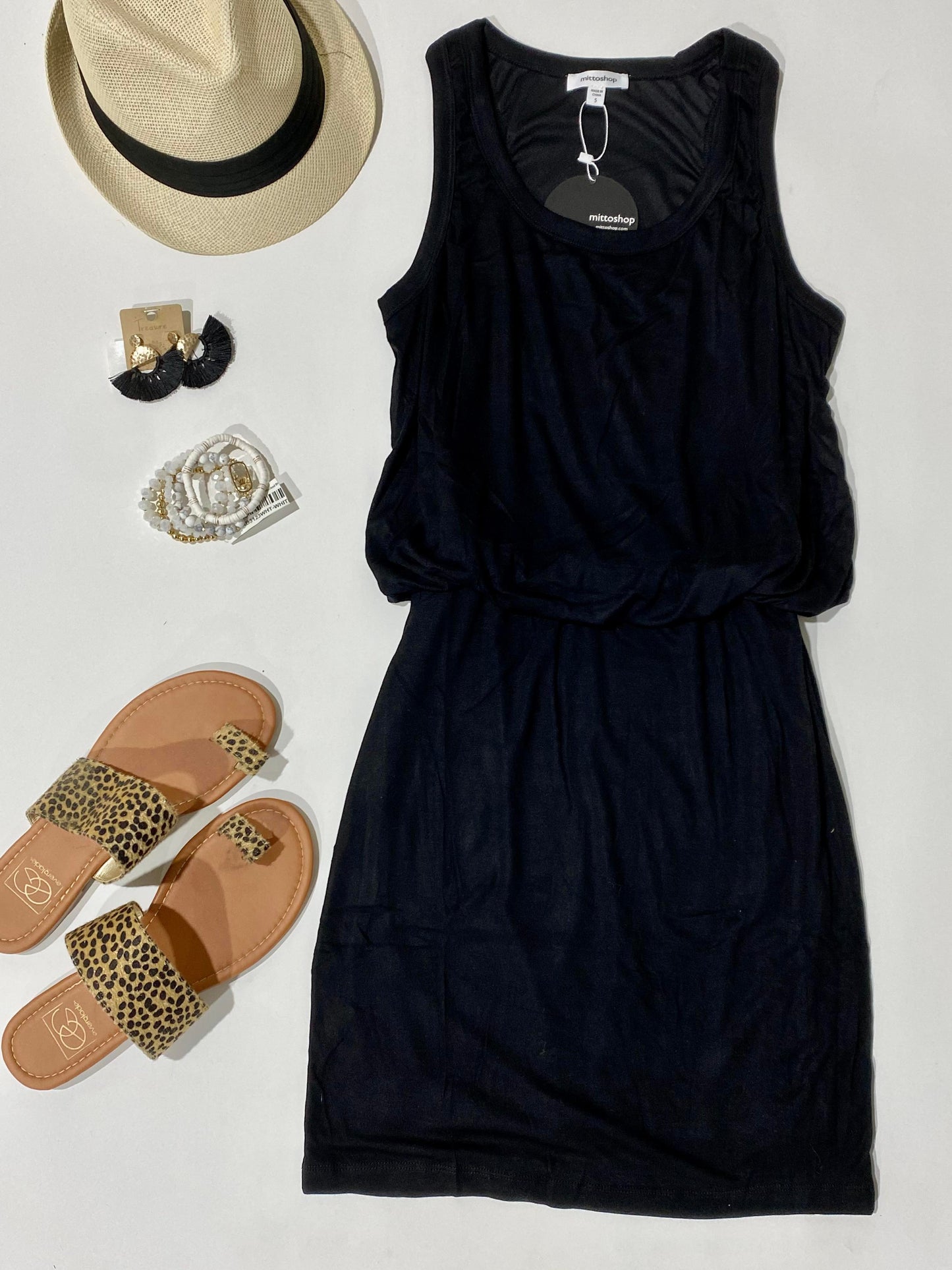 Black Knit Tank Dress - Final Sale