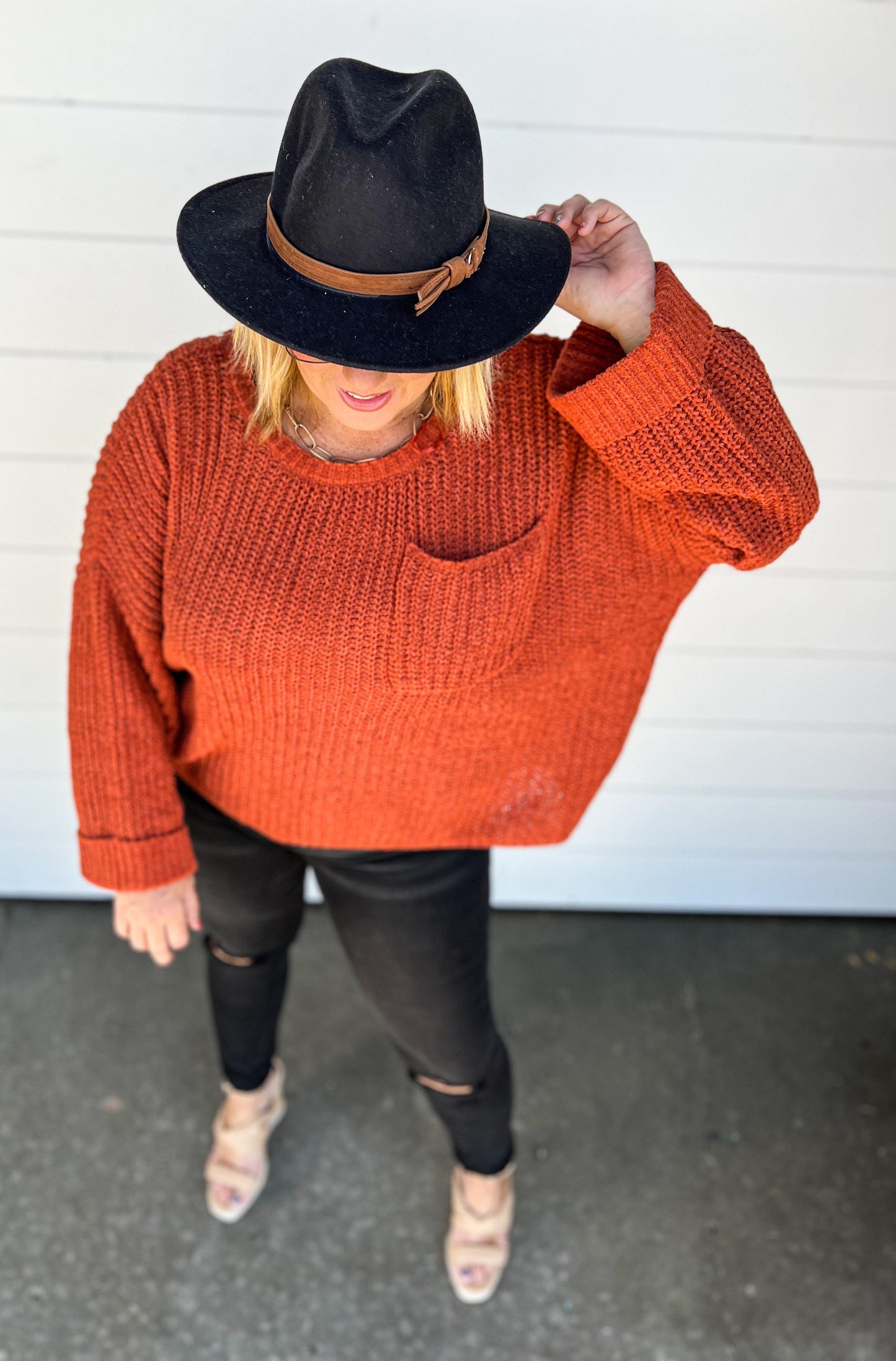 Chunky Knit Boxy Sweater - Final Sale