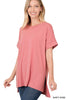 DUSTY ROSE The Boyfriend Rolled Sleeve Top