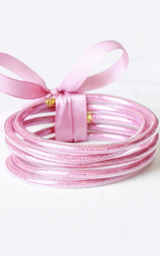 Pink Glitter Jelly Tube Bangles