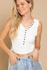 Button Detail Tank Top - POL Preorder