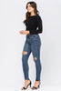 Judy Blue Full Size Destroyed Knee High Waist Skinny Jeans