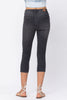 Judy Blue Mid-Rise Cuffed Skinny Capri Jeans