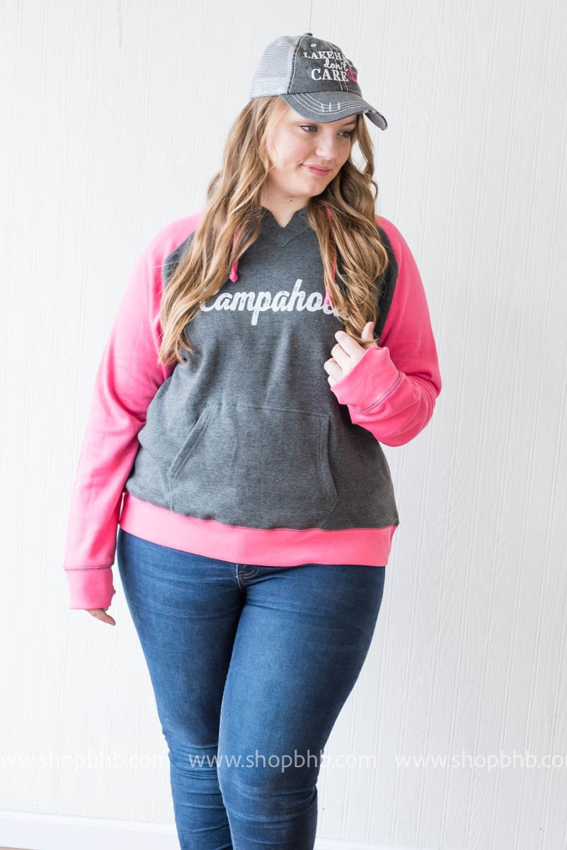 Campaholic Two-Toned Hoodie - BAD HABIT BOUTIQUE 