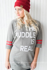 HUDDLE IS REAL Sweatshirt - grey - BAD HABIT BOUTIQUE 