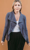 Rae Mode Cowl Neck Asymmetric Jacket