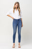 MEDIUM WASH MID RISE CROP SKINNY | VERVET - Final Sale