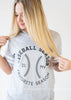 Baseball Season is my Favorite Season-white stripes on sleeve - BAD HABIT BOUTIQUE 