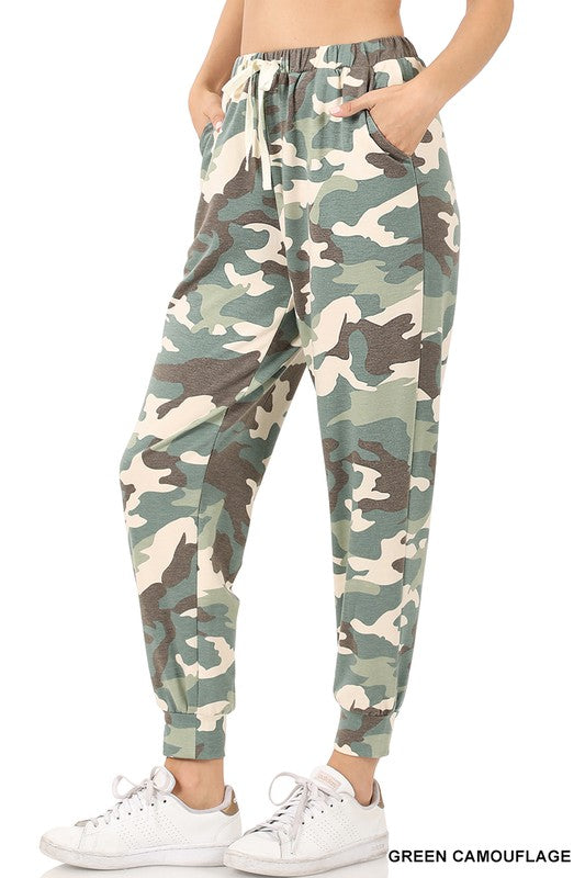 Soft French Terry Camo Joggers - Final Sale